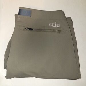 Stio Pinedale Treeline Green Hiking Walking Pants Belted Men's Size 38x33